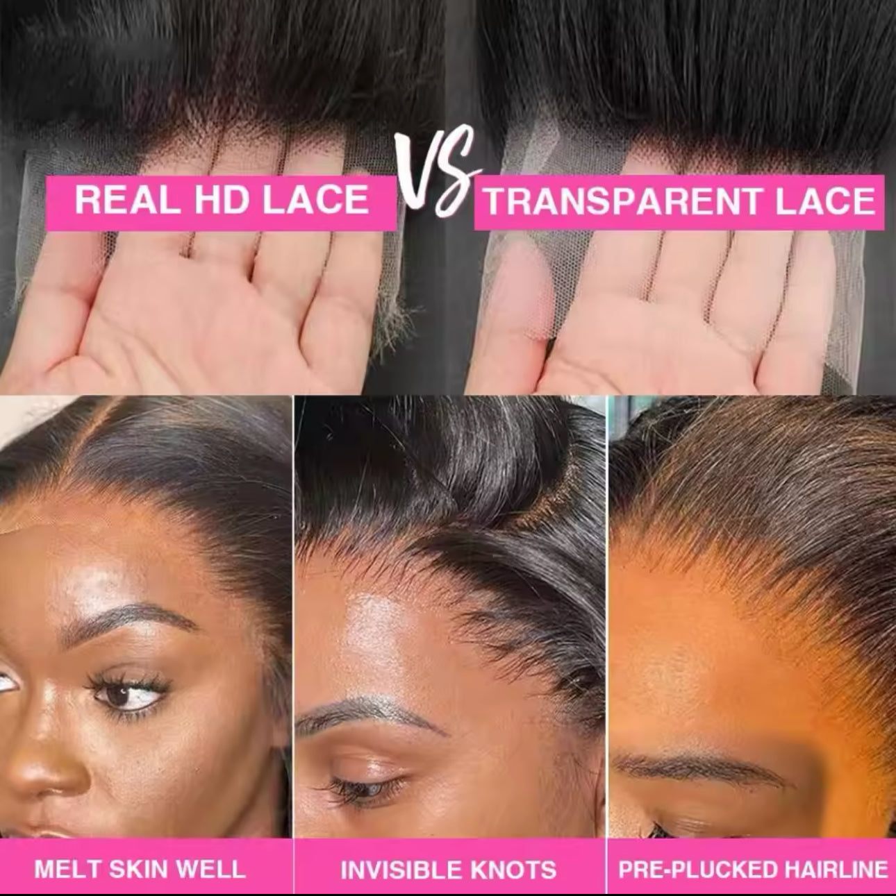 13x4 HD lace front human hair wig.
