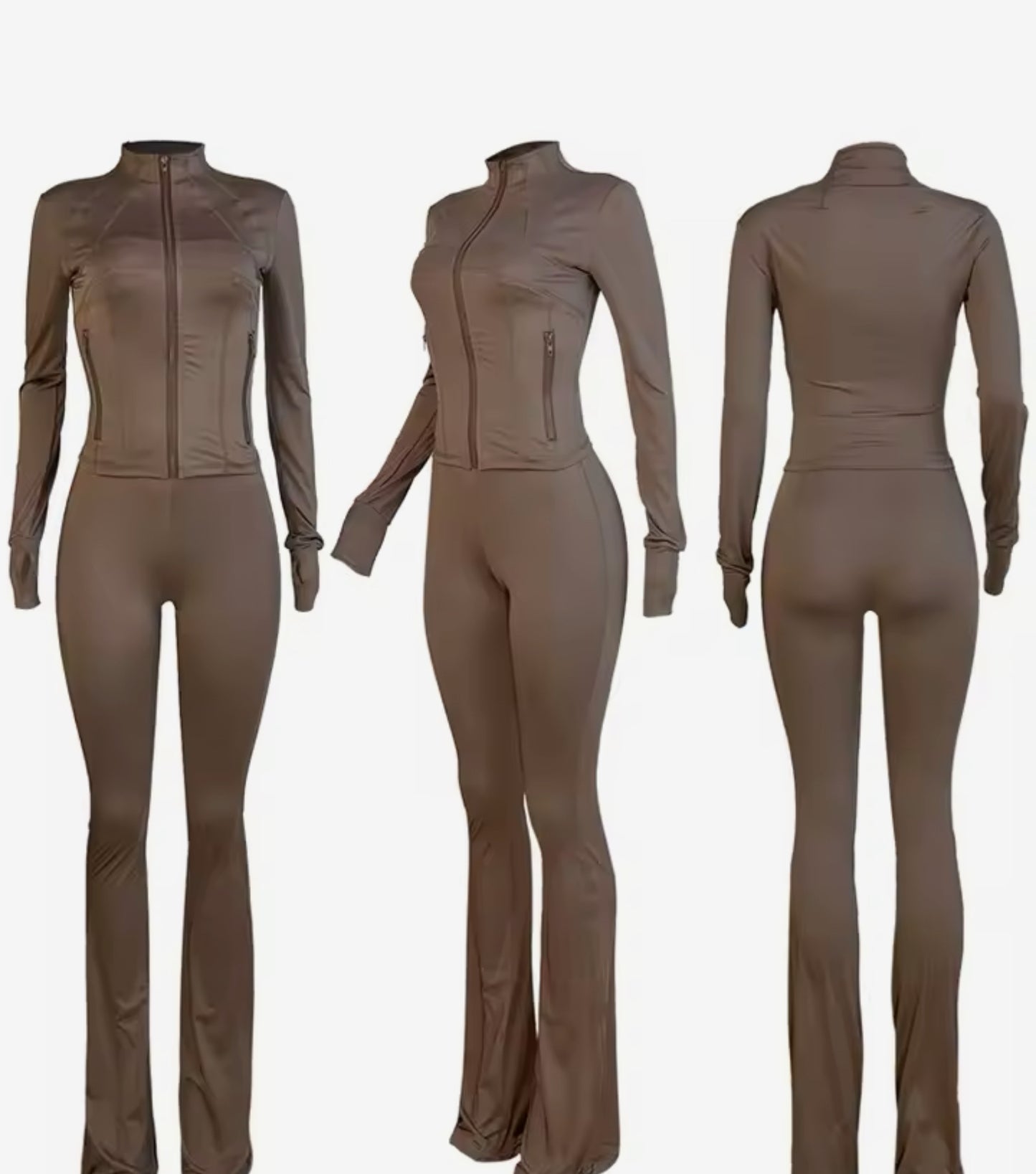 Brown yoga 2pc set