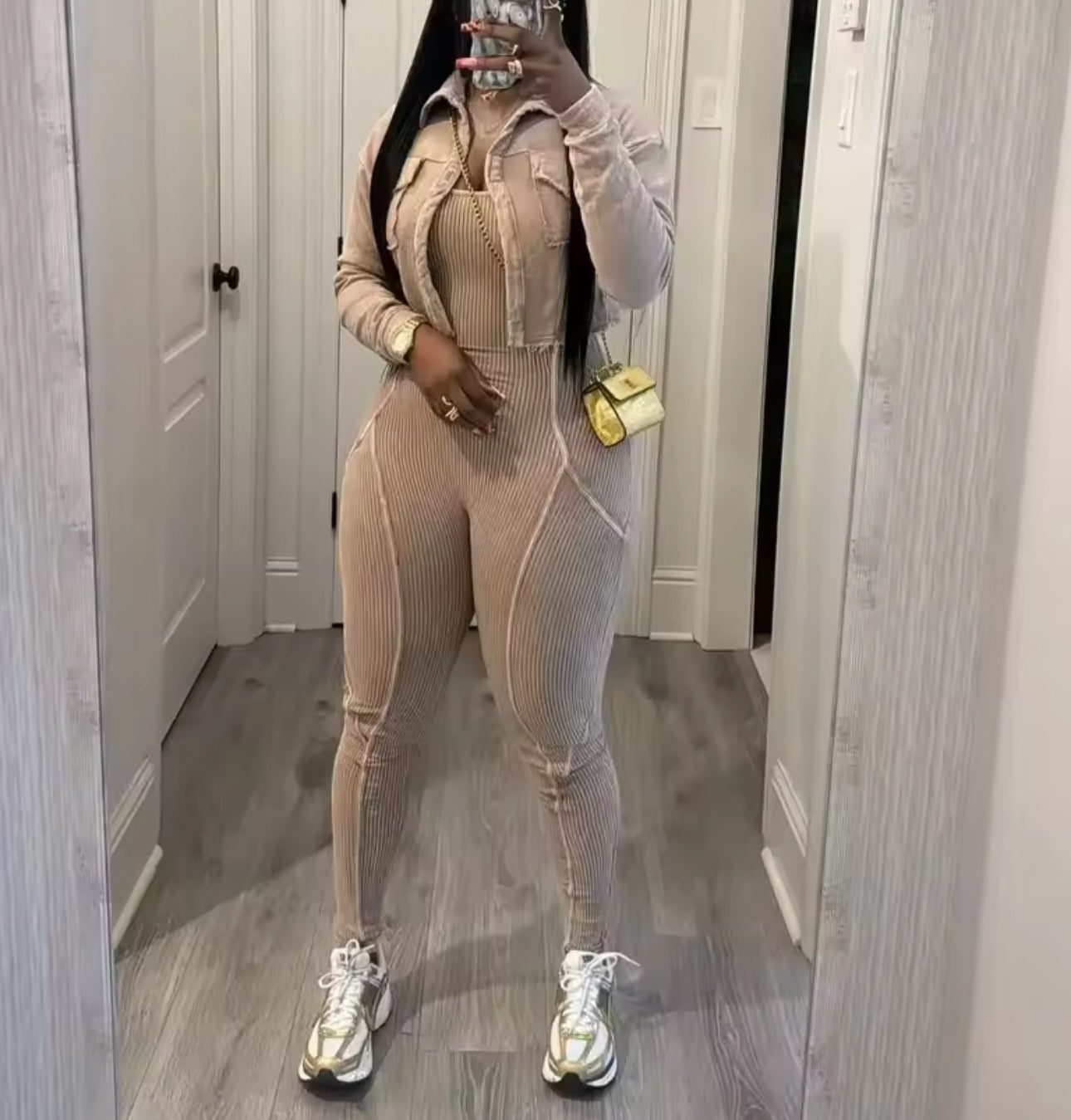 Washed Knitted two-piece outfit