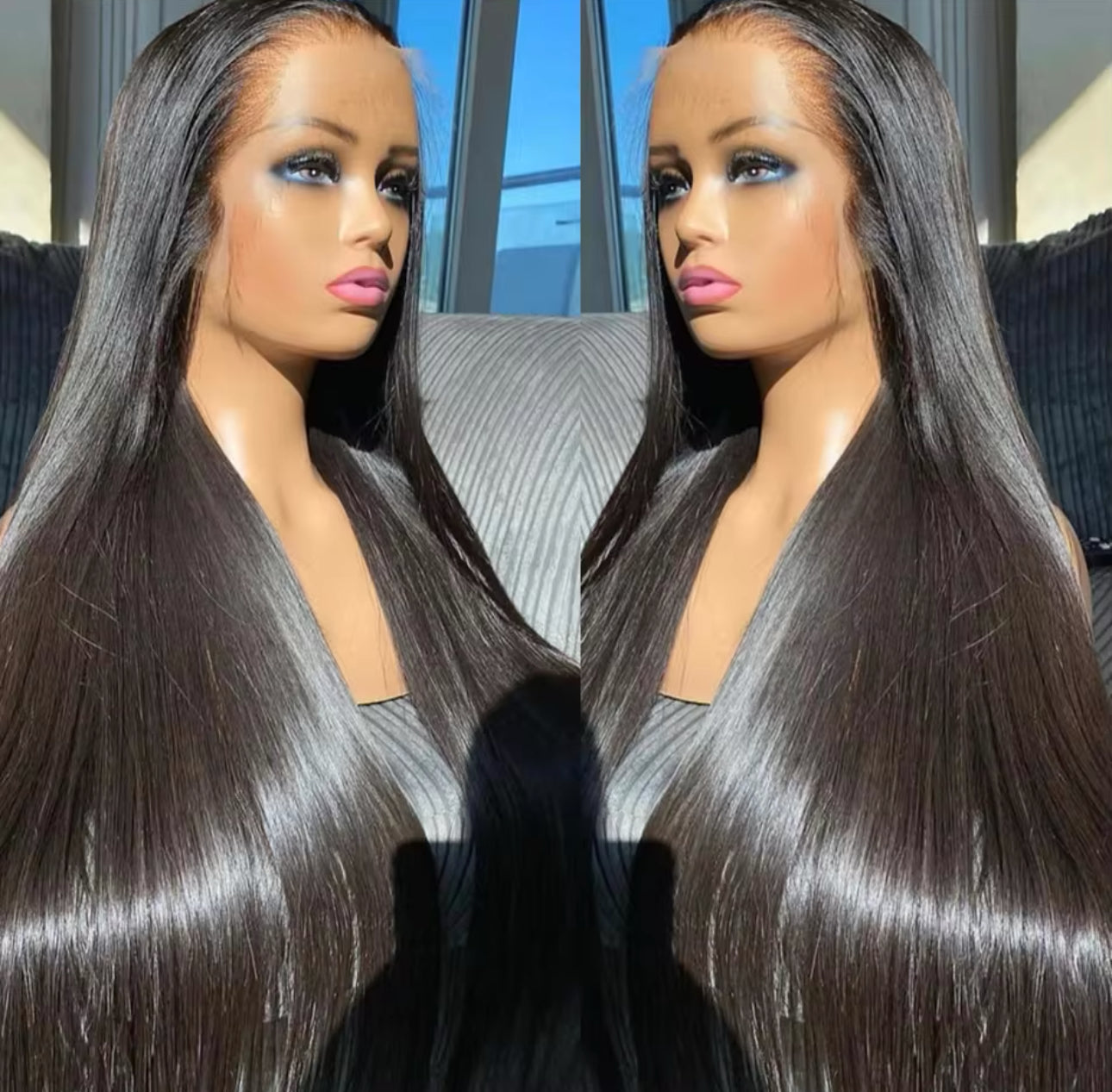 13x4 HD lace front human hair wig.
