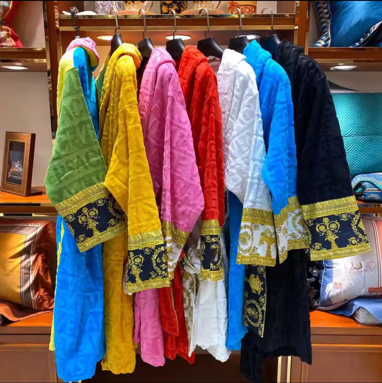 V bathrobes