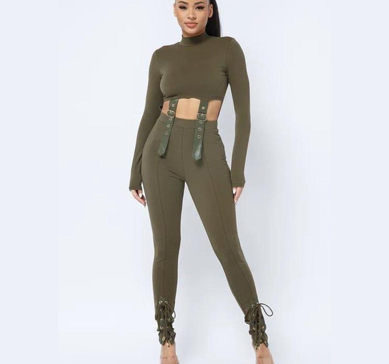 One piece green bodysuit