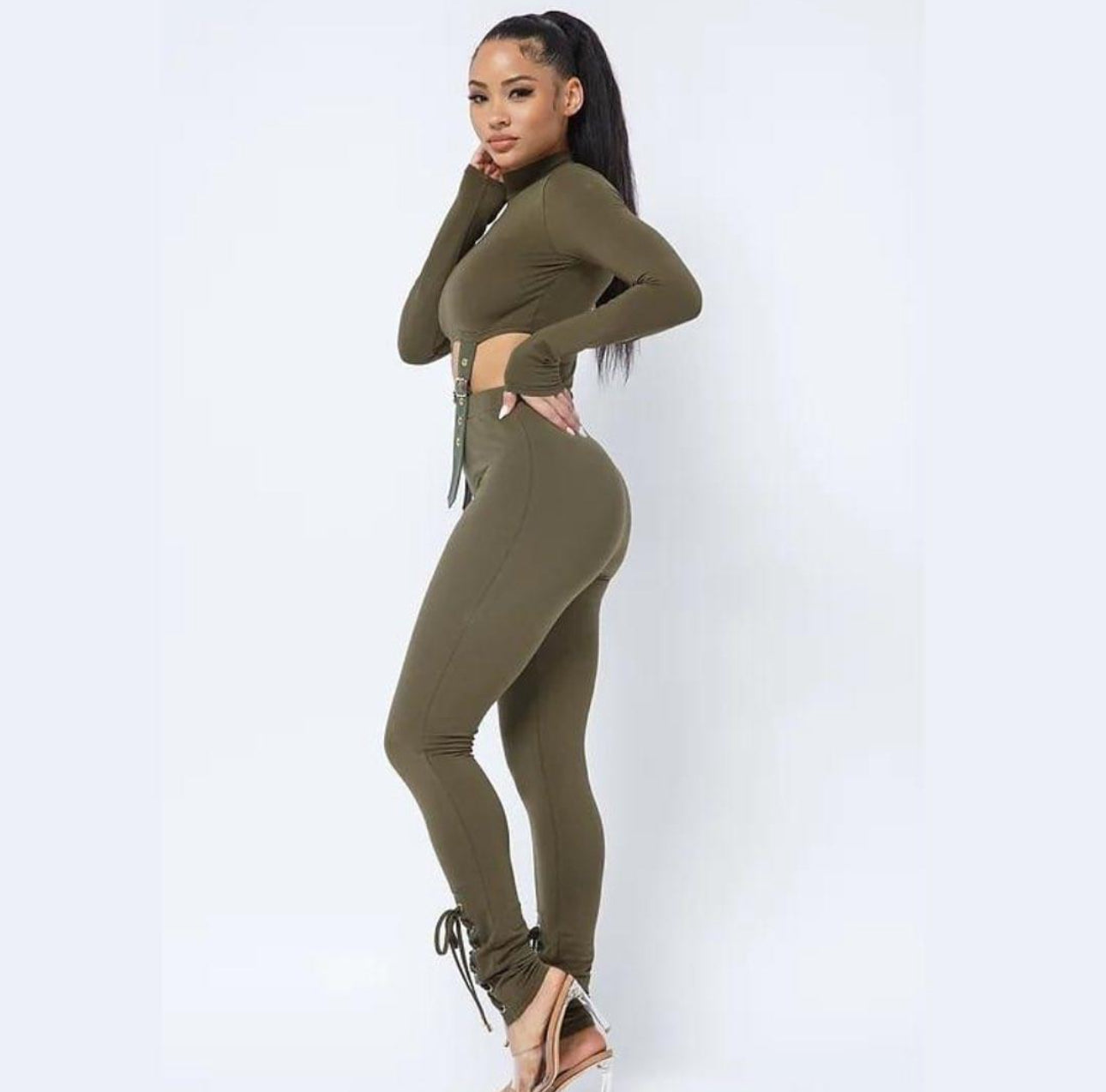 One piece green bodysuit