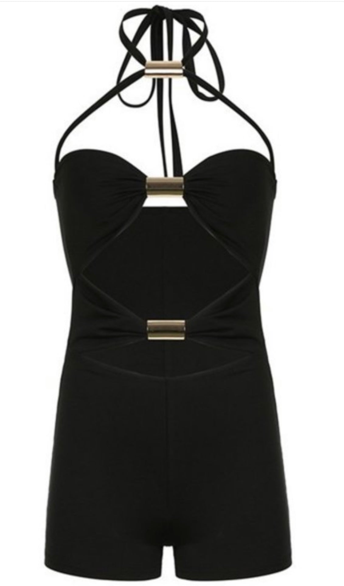 Lace up black bodysuit