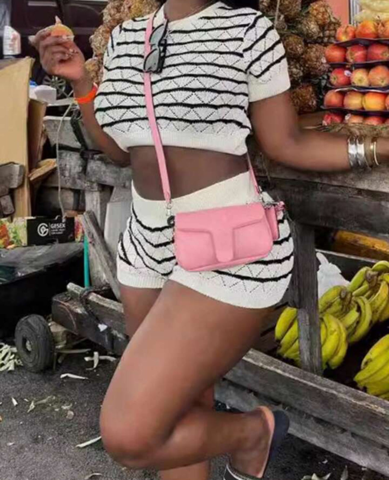 knitted crop 2pc set