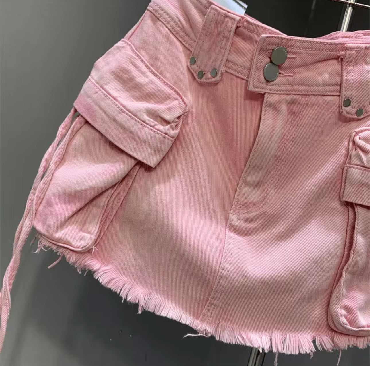 pink mini skirt