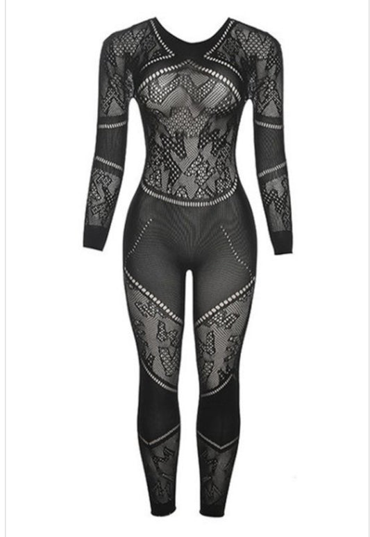 Lace bodysuit outfit