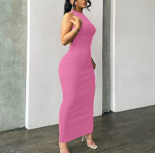 Pink sleeveless dress